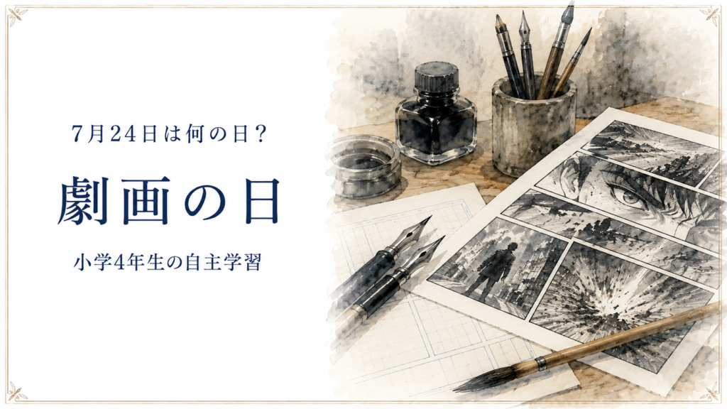 7月24日は何の日？小学生の自主学習に使える「劇画の日」のアイキャッチ画像