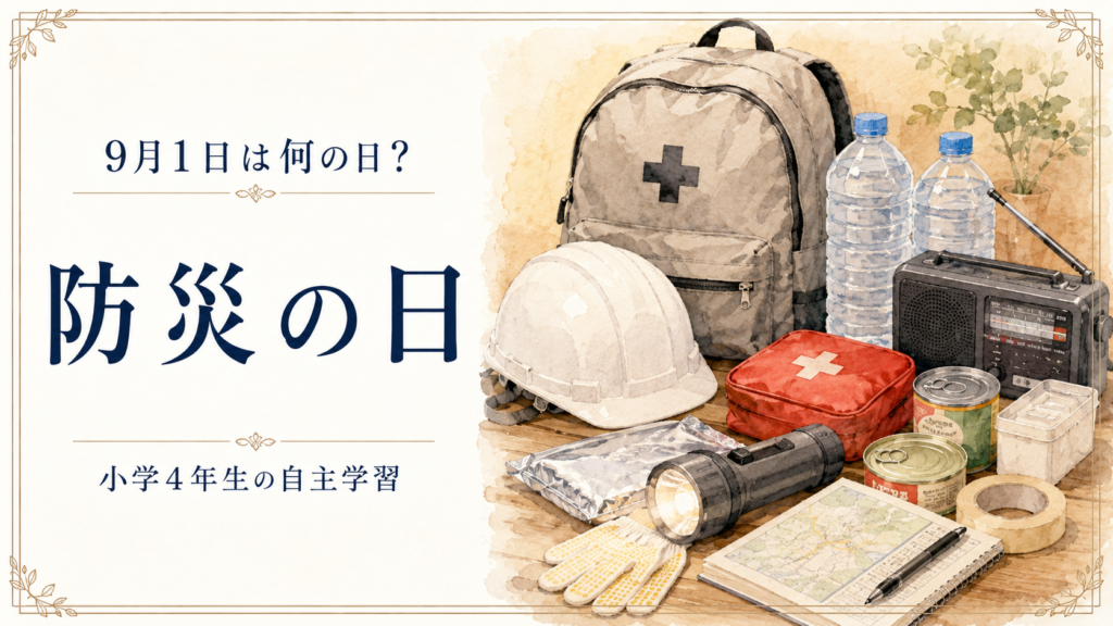 9月1日は何の日？小学生の自主学習に使える「防災の日」のアイキャッチ画像
