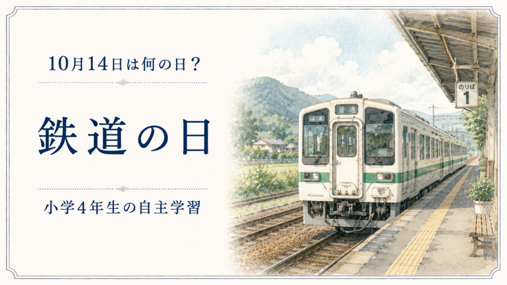 10月14日は何の日？小学生の自主学習に使える「鉄道の日」のアイキャッチ画像